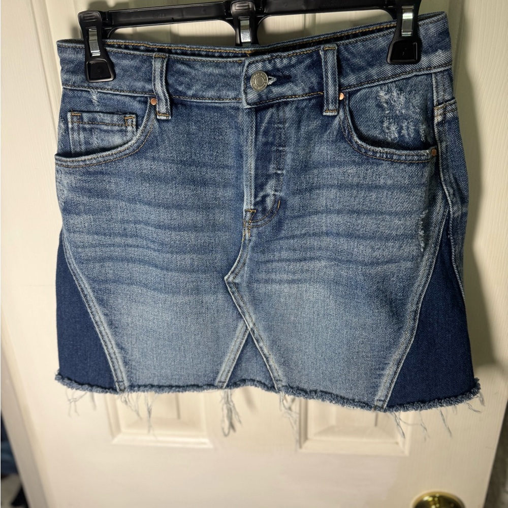 PacSun Two-Tone Denim Mini Skirt